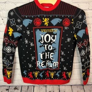 Game Of Thrones HBO Joy To The Realm Knit Ugly‎ Christmas Sweater Unisex Large